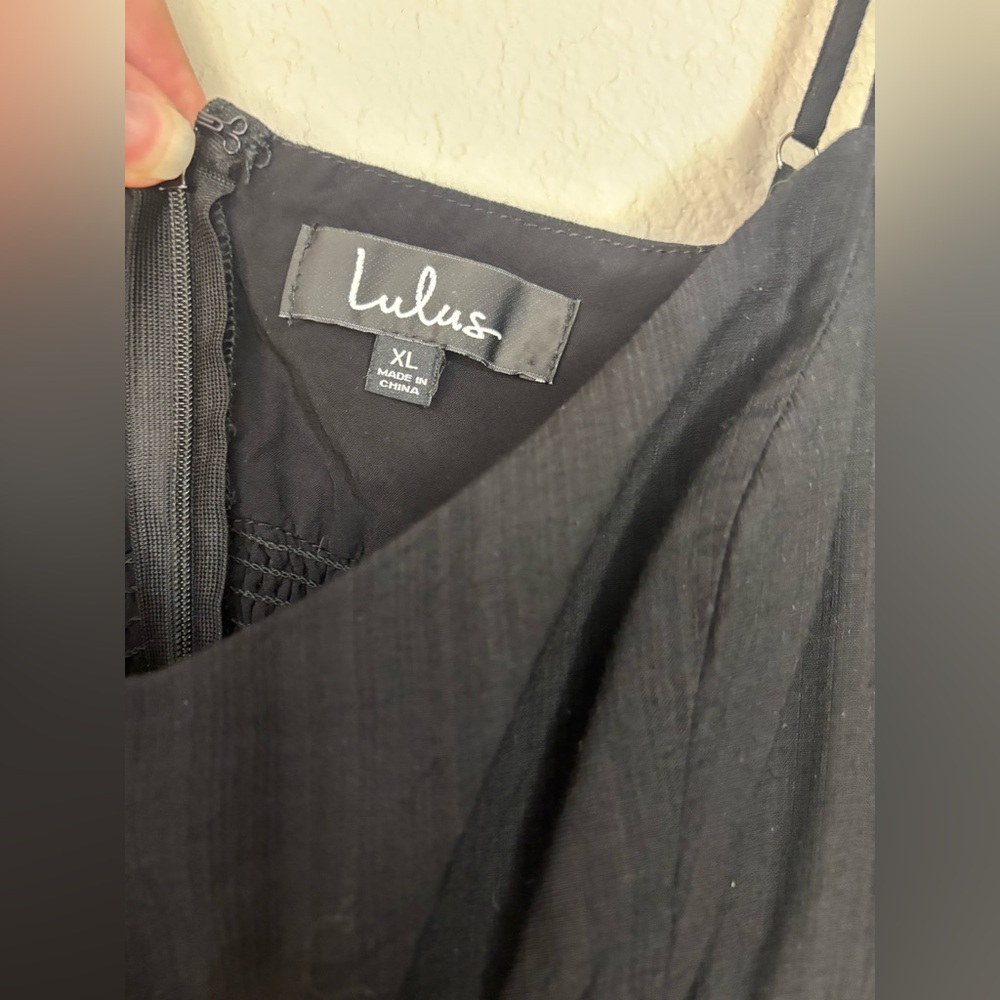 Lulu's Full Heart Black Smocked Midi Dress Size XL - Picture 11 of 14